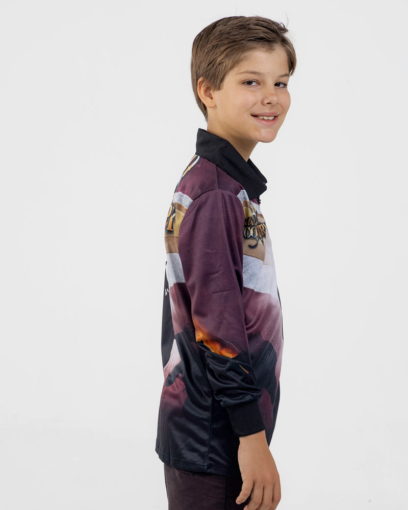 Kids QLD Outback Country Fishing Shirt - Quick Dry & UV Rated