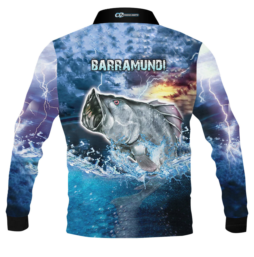 Jumping Barramundi Fishing Shirt - Quick Dry & UV Rated – Oz