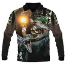Kids Velociraptor Fishing Shirt - Quick Dry & UV Rated