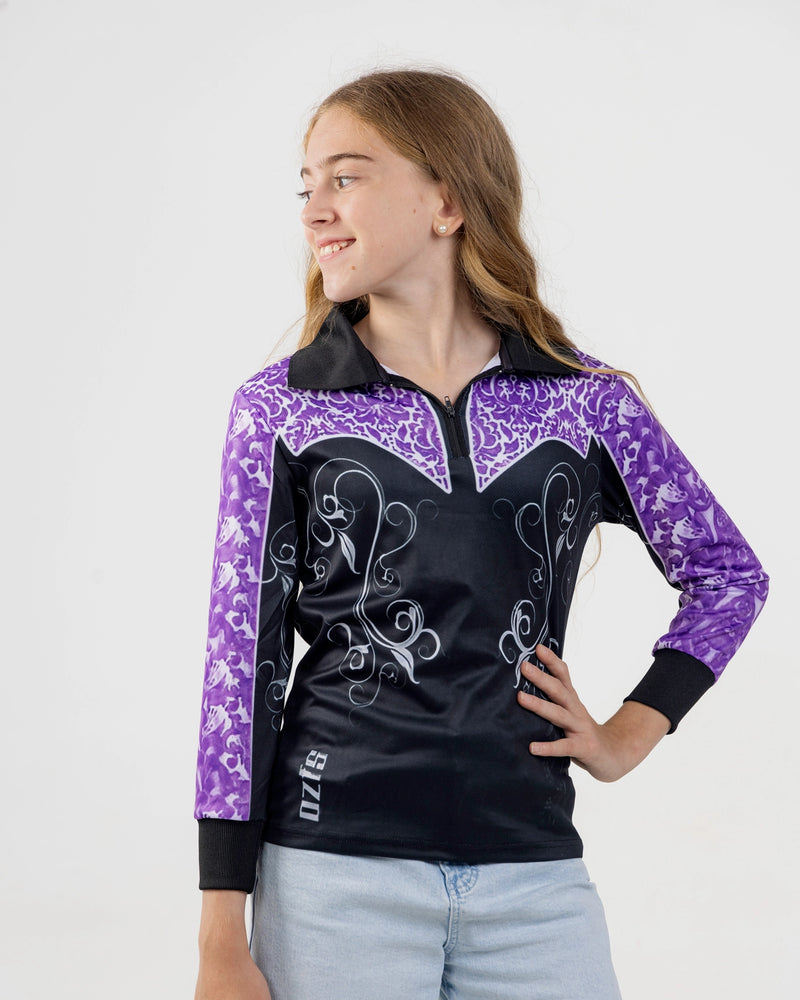 Cowgirl Tough Purple Fishing Shirt - Quick Dry & UV Rated – Oz Fishing  Shirts