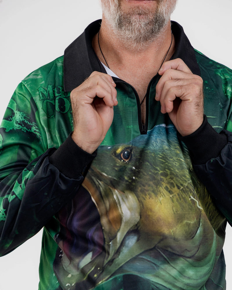 Murray Cod Green Fishing Shirt - Quick Dry & UV Rated – Oz Fishing