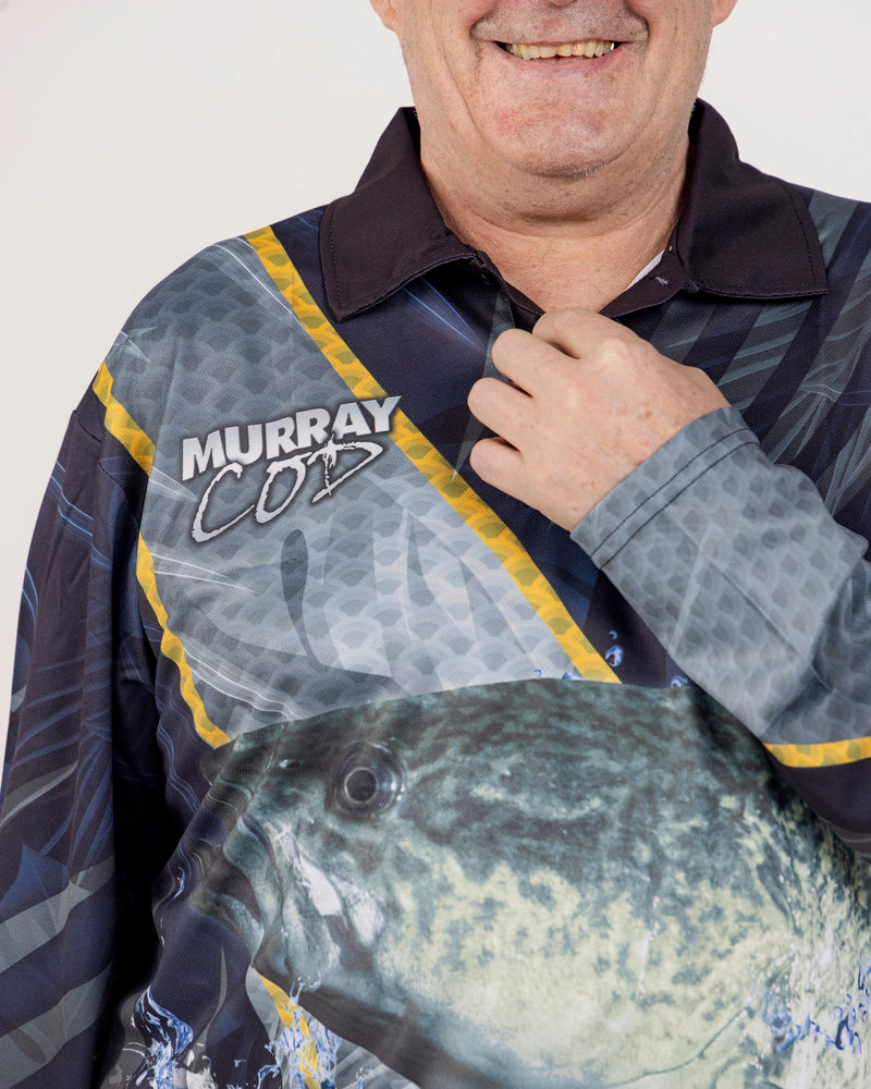 Murray Cod Blue Fishing Shirt - Quick Dry & UV Rated