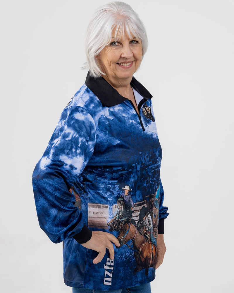 Cowgirl Blue Fishing Shirt - Quick Dry & UV Rated