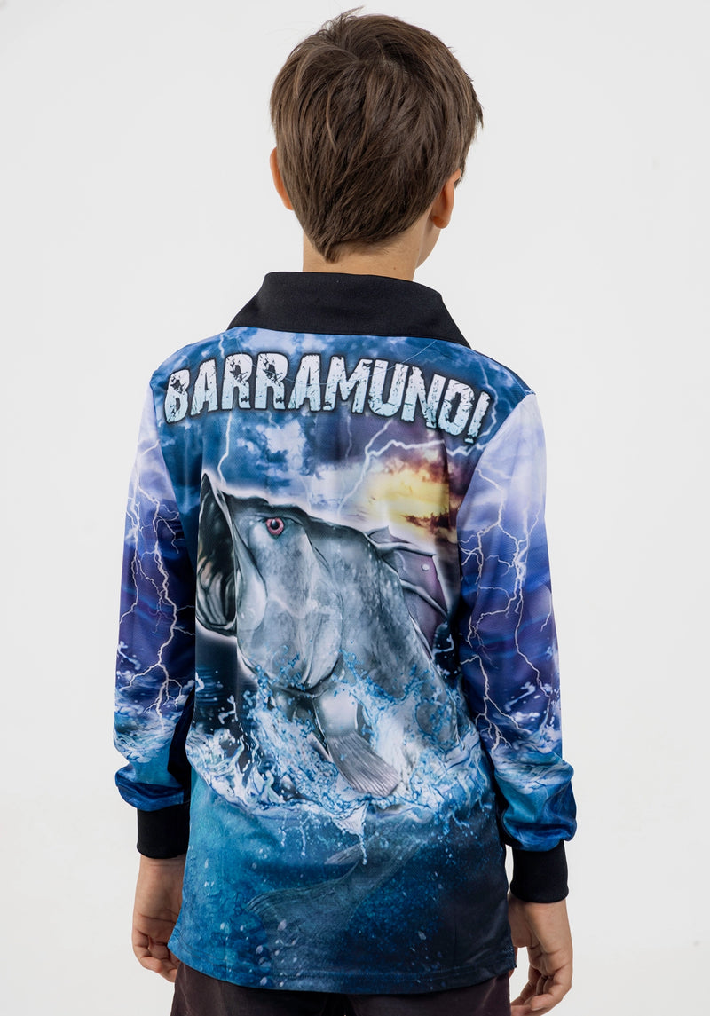 Jumping Barramundi Fishing Shirt - Quick Dry & UV Rated
