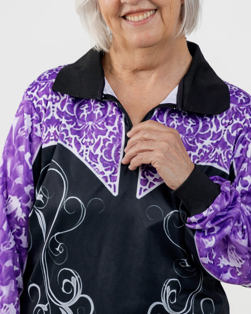 Cowgirl Tough Purple Fishing Shirt - Quick Dry & UV Rated – Oz