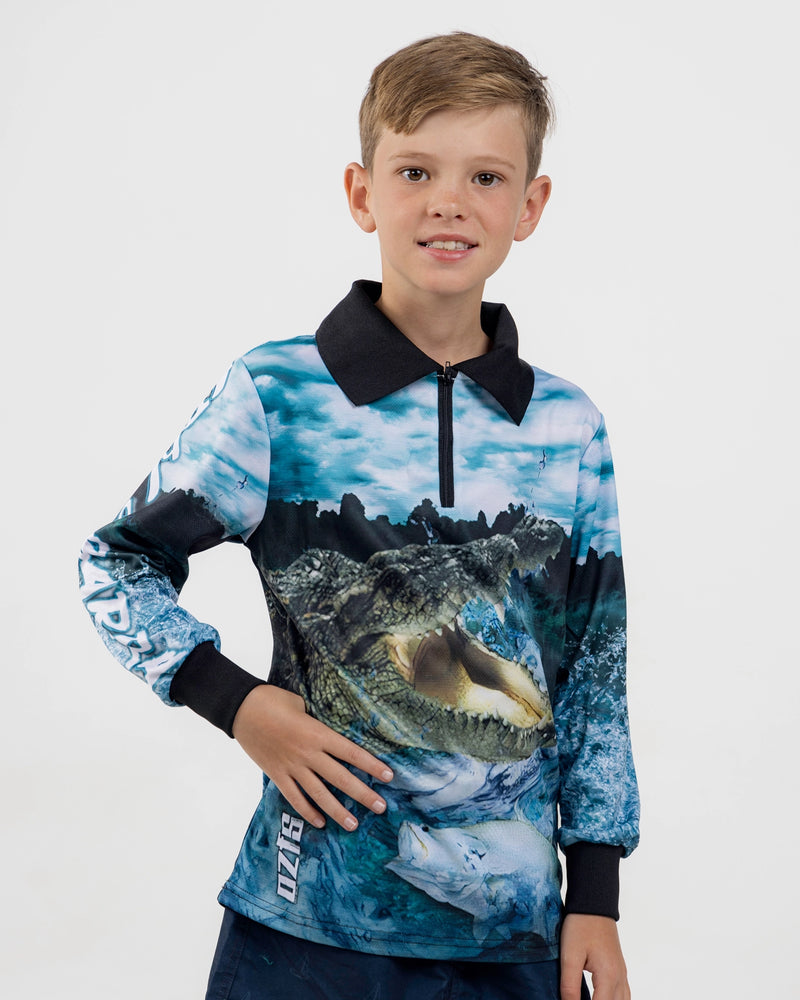 Croc & Barra Polo Fishing Shirt - Quick Dry & UV Rated