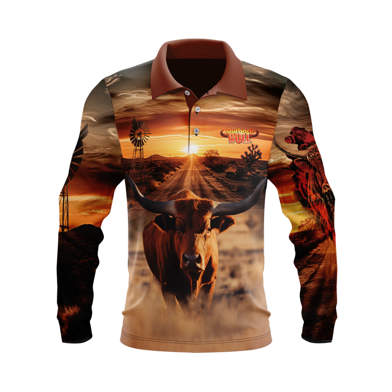 Outback bull Polo shirt - Quick Dry & UV Rated