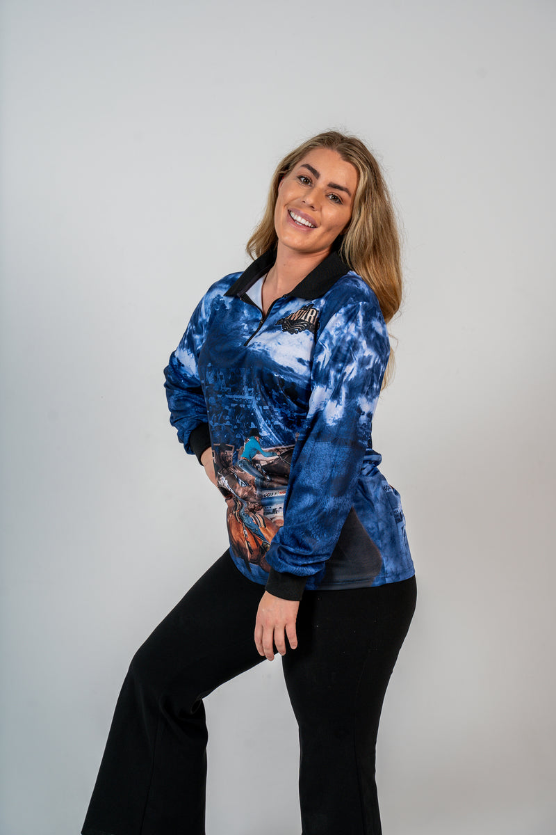 Cowgirl Blue Fishing Shirt - Quick Dry & UV Rated