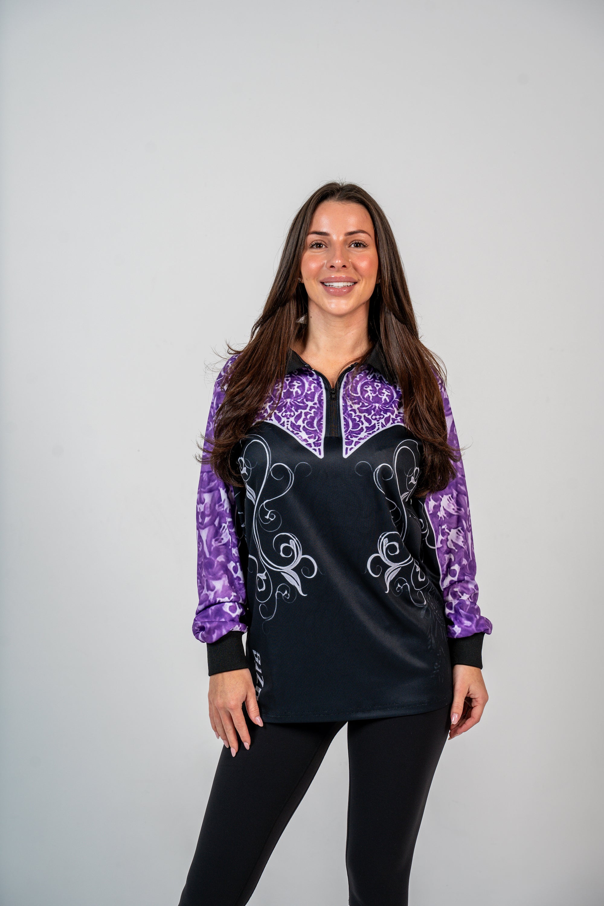 Cowgirl Tough Purple Fishing Shirt Quick Dry UV Rated Oz Fishing Shirts