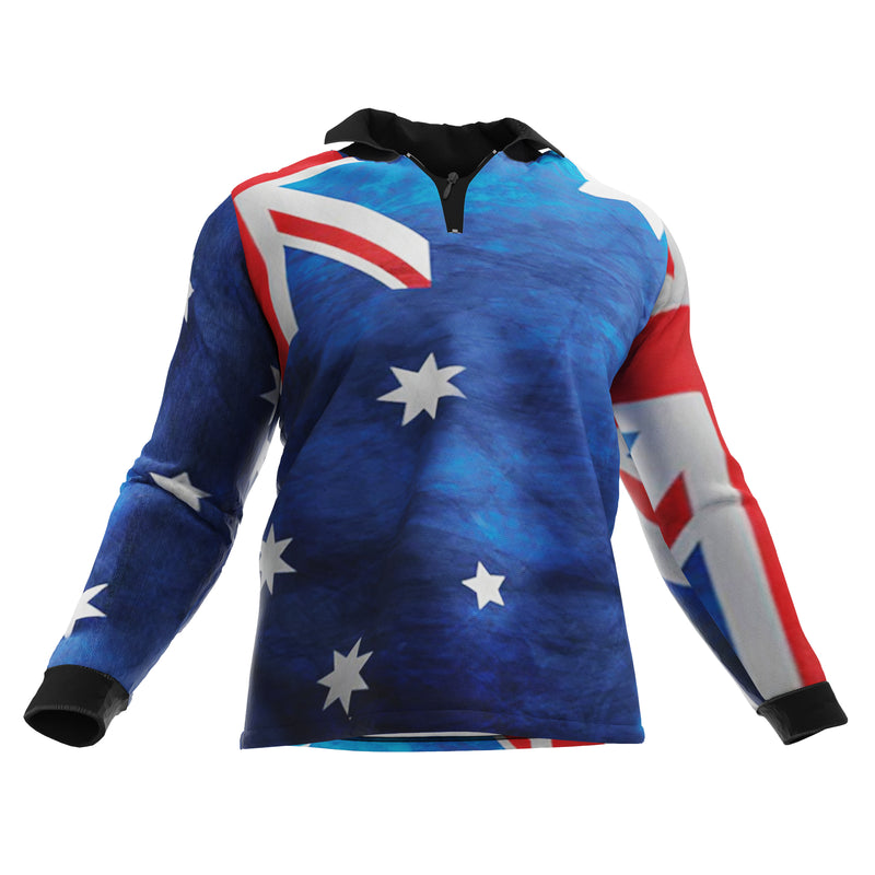 Aussie Flag Polo Shirt - Quick Dry & UV Rated