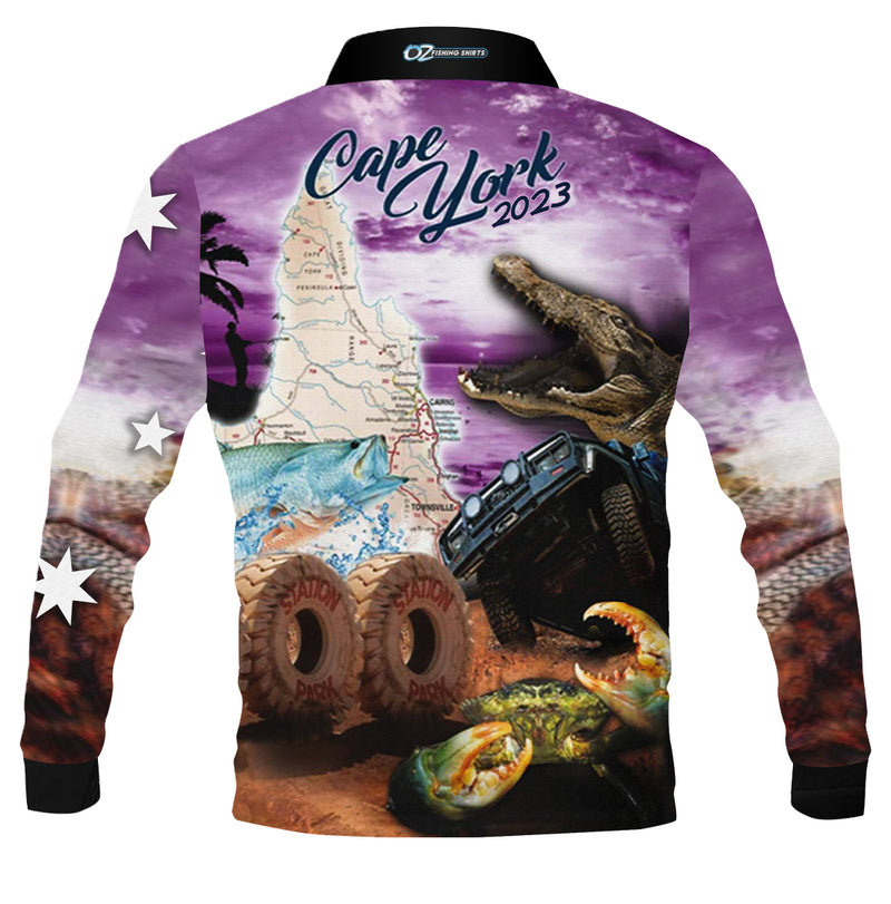 Adventurous Cape York Purple Fishing shirt