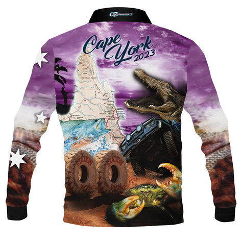 Cape York 2023 Purple Fishing Shirt - Quick Dry & UV Rated