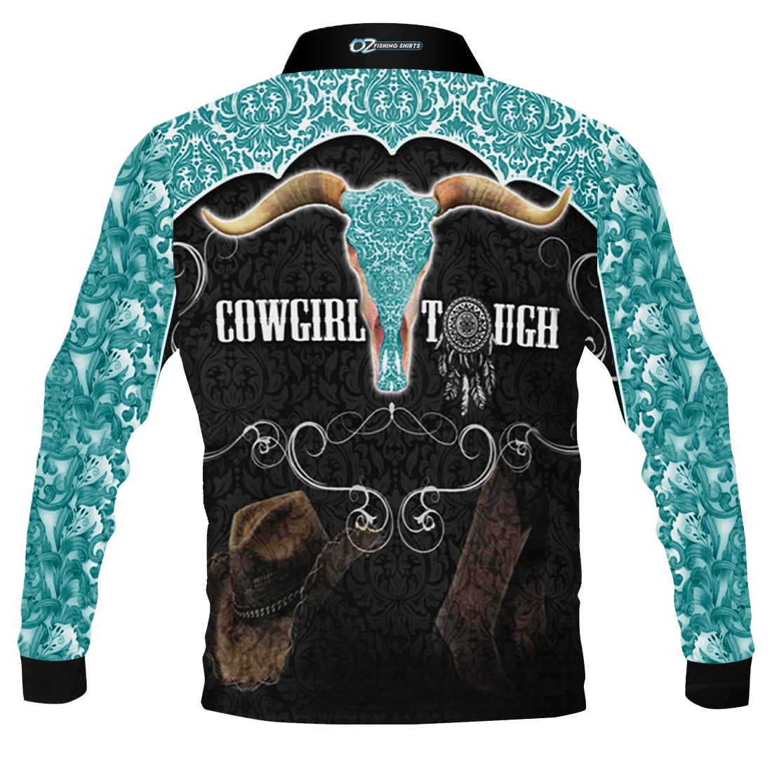 Cowgirl Tough Turquoise Fishing Shirt - Quick Dry & UV Rated – Oz Fishing  Shirts