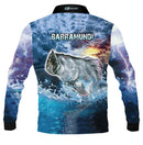 Barramundi Blue Fishing Shirt - Quick Dry & UV Rated