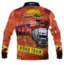 Outback Roadtrain Orange Fishing Shirt - Quick Dry & UV Rated