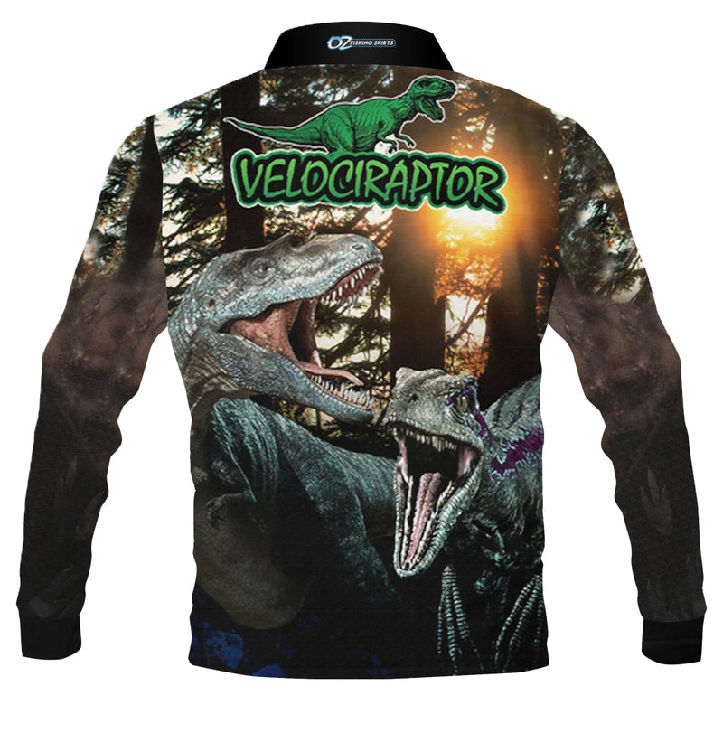 Kids Velociraptor Fishing Shirt - Quick Dry & UV Rated