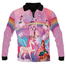 Kids Unicorn Polo Fishing Shirt - Quick Dry & UV Rated