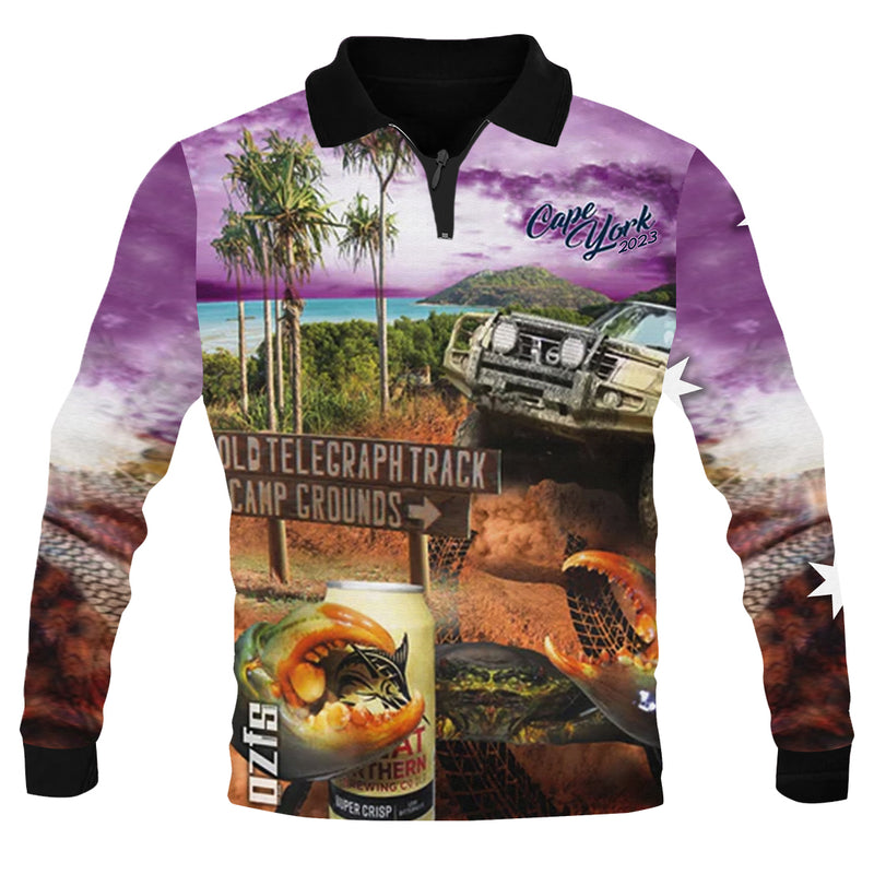Adventurous Cape York Purple Fishing shirt