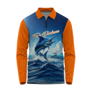 Fair Dinkum Orange Long Sleeve Fishing Shirt - Quick Dry & UV Rated