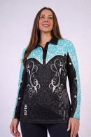 $28 Special - Cowgirl Tough Turquoise Fishing Shirt - Quick Dry & UV Rated