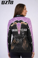 $28 Special Cowgirl Tough Purple Fishing Shirt -