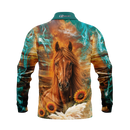 Sunflowers and Horse Fishing shirt