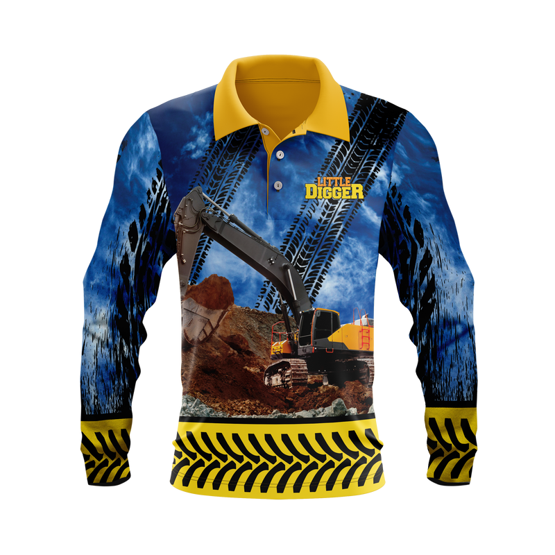 Kids Little Digger Fishing Shirt - Quick Dry & UV Rated