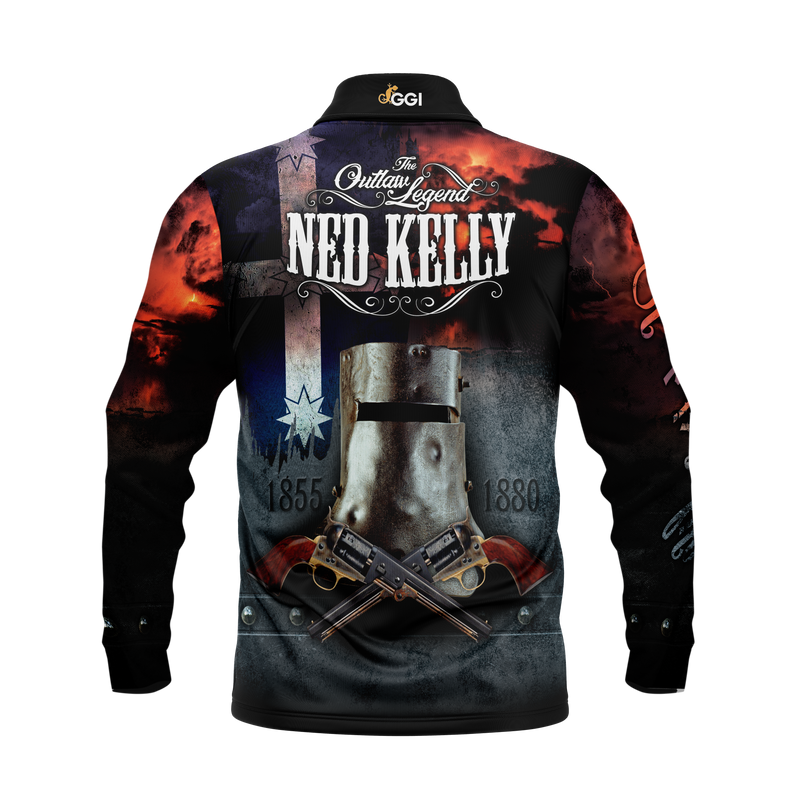Ned Kelly Outlaw Fishing Shirt - Quick Dry & UV Rated