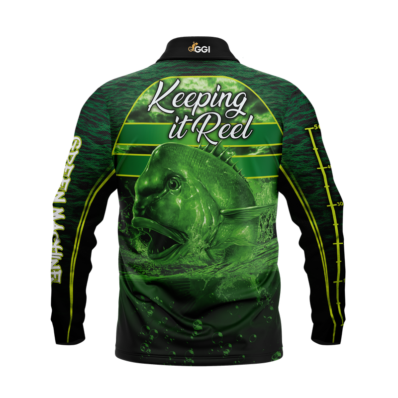 Green Machine Canberra - Polo Fishing shirt - Quick Dry - UV rated