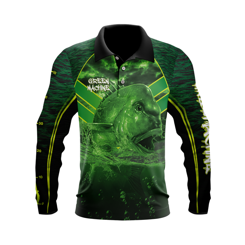 Green Machine Canberra - Polo Fishing shirt - Quick Dry - UV rated