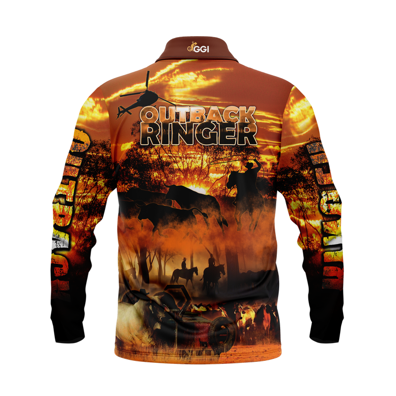 Outback Ringer Polo shirt - Quick Dry & UV Rated