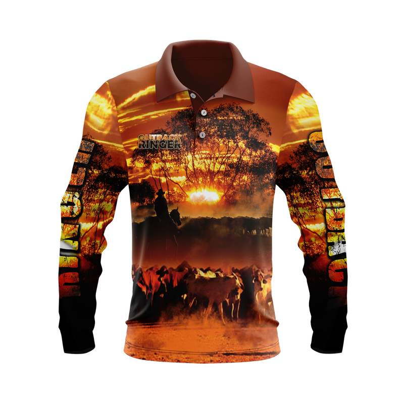 Outback Ringer Polo shirt - Quick Dry & UV Rated