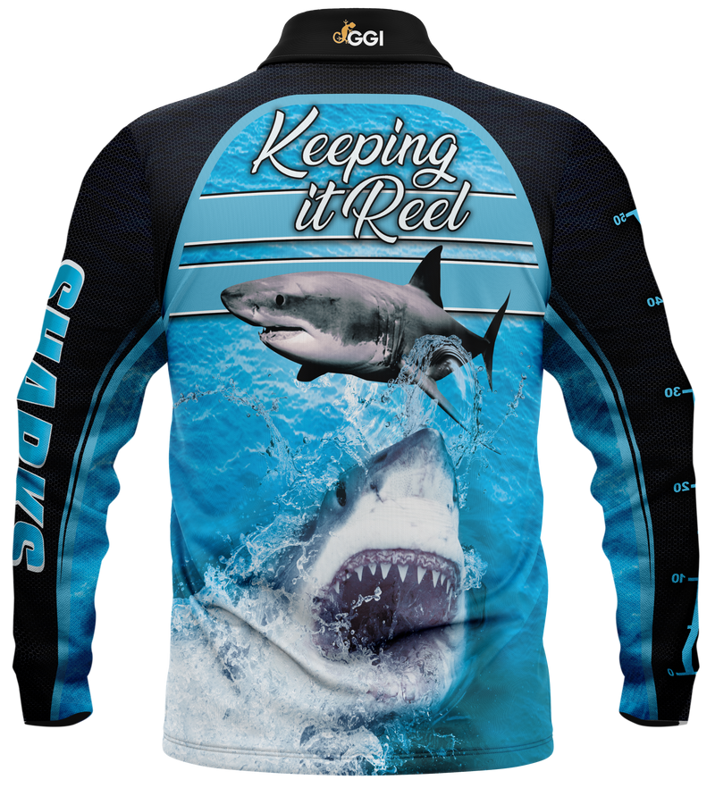 Sharks Polo Fishing shirt - Quick Dry - UV rated
