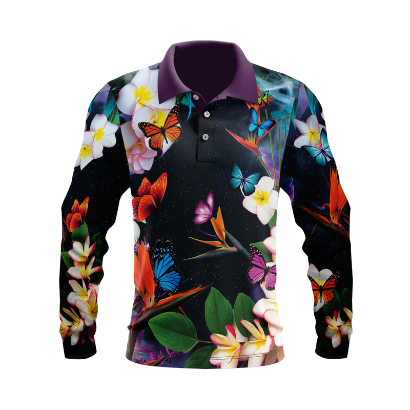 Butterfly Polo Fishing Shirt - Quick Dry & UV Rated