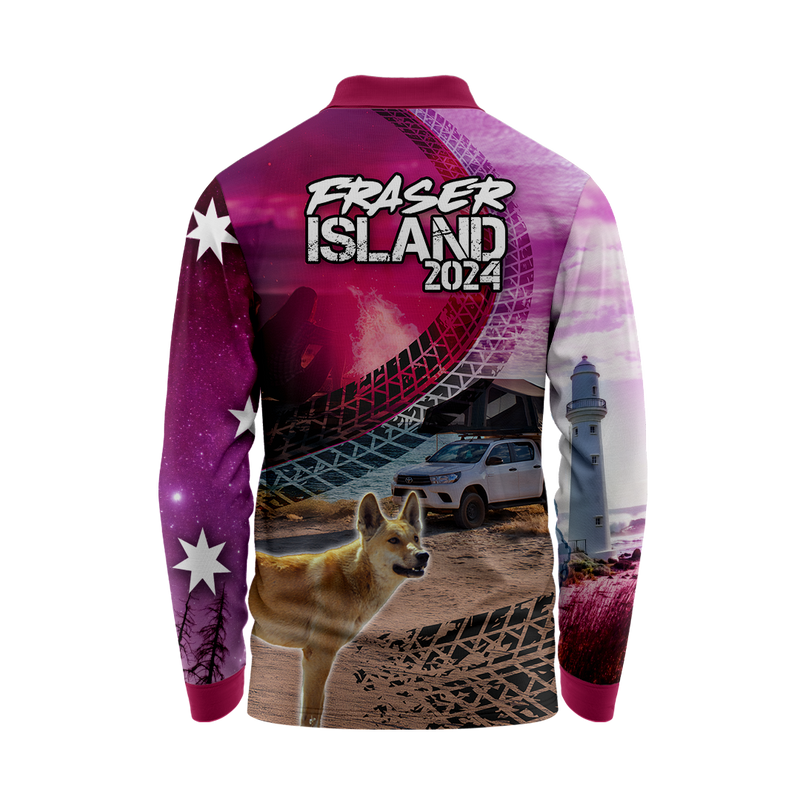 Fraser Island Pink 2024 Fishing Shirt - Quick Dry & UV Rated