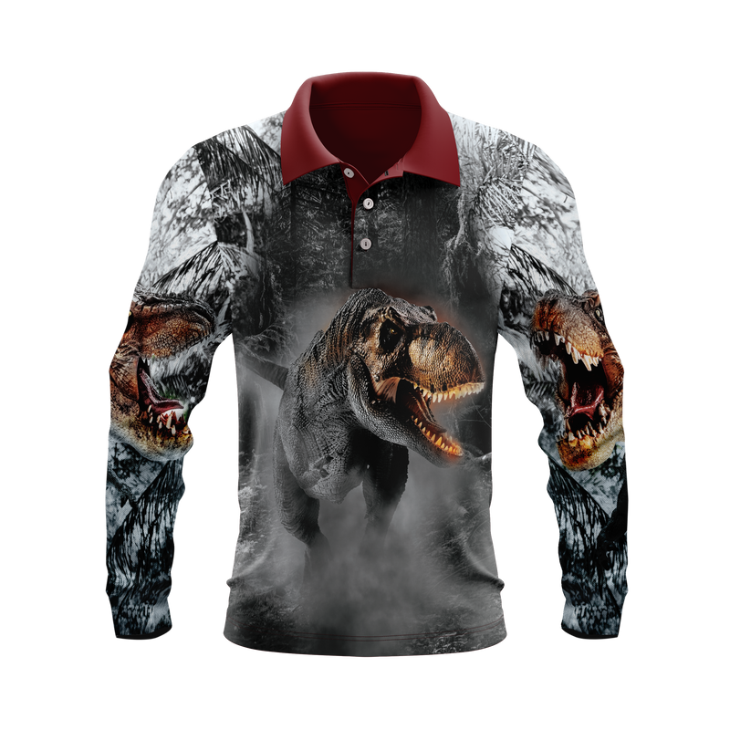 Kids Dino Fishing Shirt - Quick Dry & UV Rated