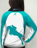 Riding Proud Turquoise & White Fishing Shirt - Quick Dry & UV Rated