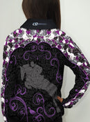 Horse Jumping Purple Fishing Shirt - Quick Dry & UV Rated