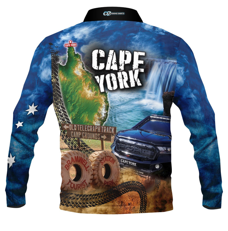 Kids Cape York Blue Fishing Shirt - Quick Dry & UV Rated