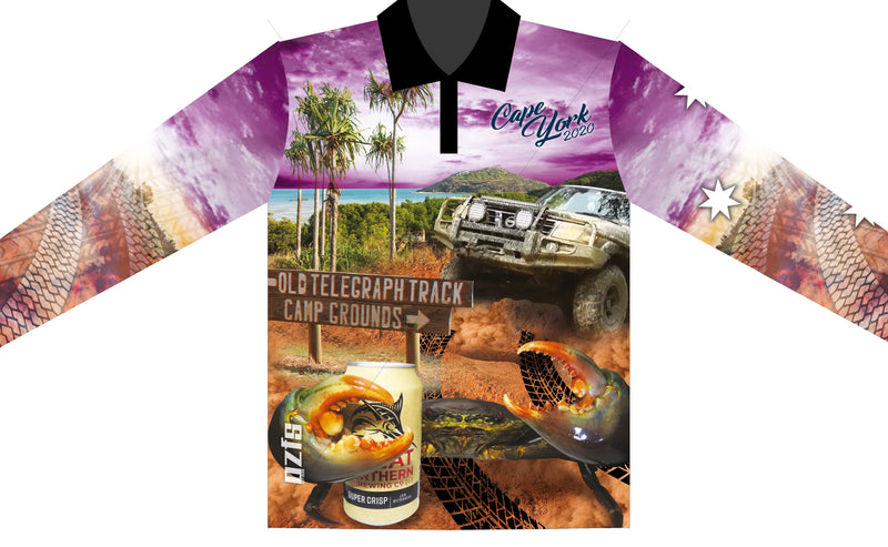 Kids Cape York 2020 Purple Fishing Shirt - Quick Dry & UV Rated
