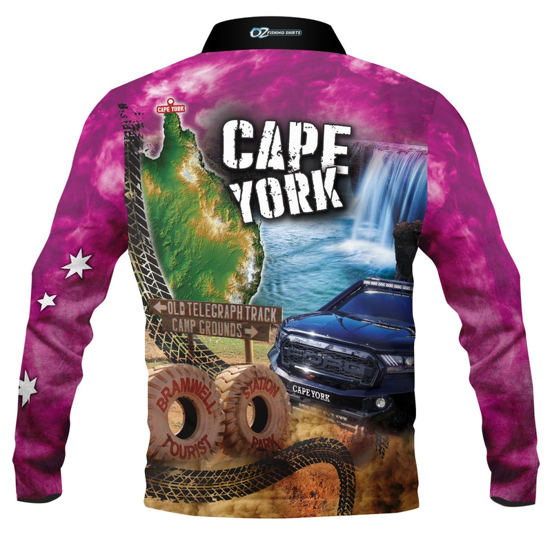Kids Cape York Pink Fishing Shirt - Quick Dry & UV Rated
