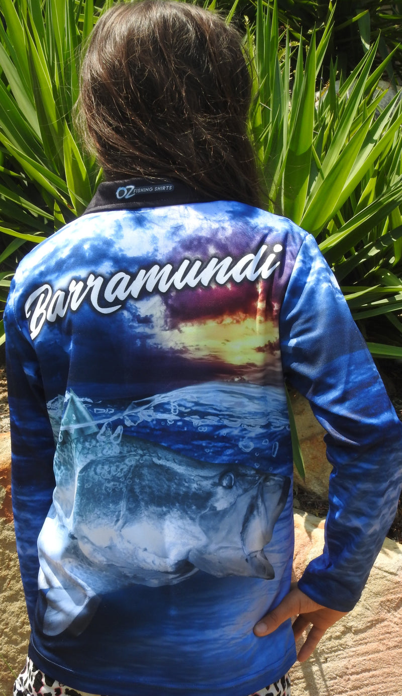 Barramundi Blue Fishing Shirt - Quick Dry & UV Rated