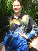 Blue Marlin Black Fishing Shirt - Quick Dry & UV Rated