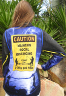 Social Distancing Polo Fishing Shirt - Quick Dry & UV Rated