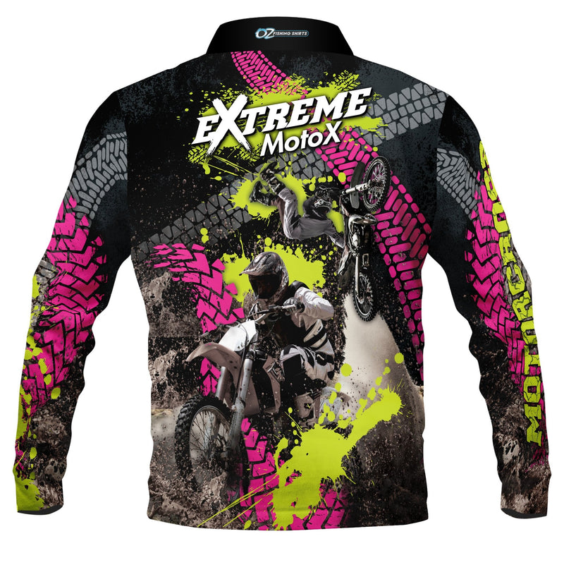 Extreme MotoX Pink Fishing Shirt - Quick Dry & UV Rated – Oz Fishing Shirts