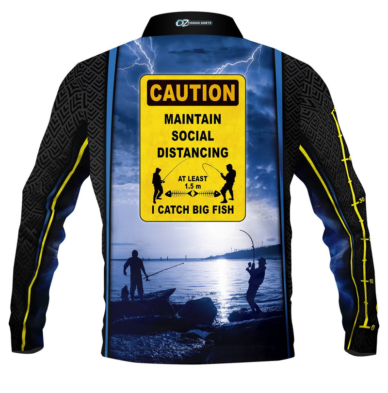 Social Distancing Polo Fishing Shirt - Quick Dry & UV Rated