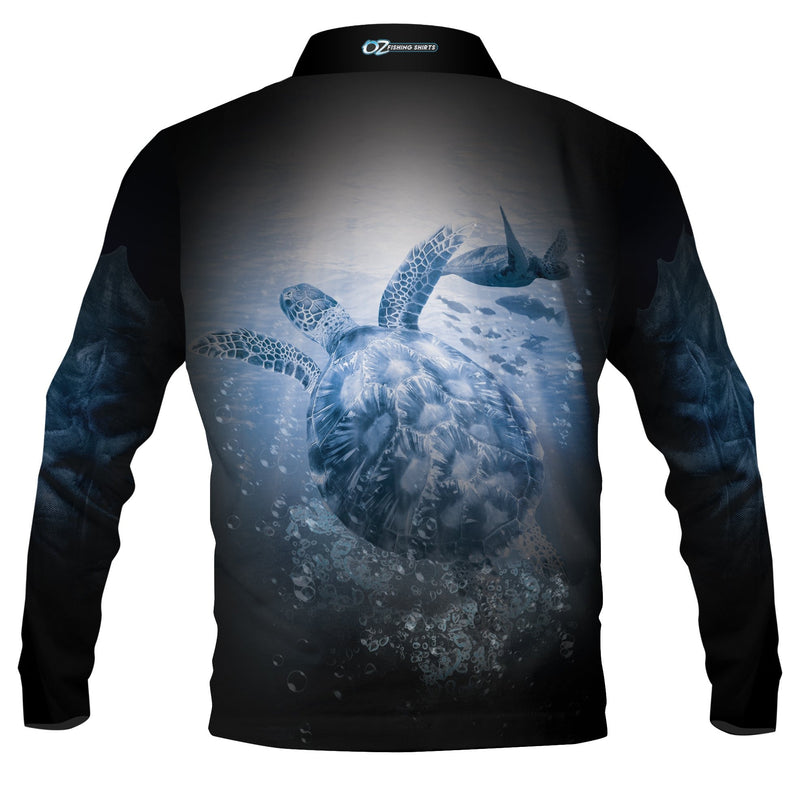 Turtle Black Fishing Shirt - Quick Dry & UV Rated